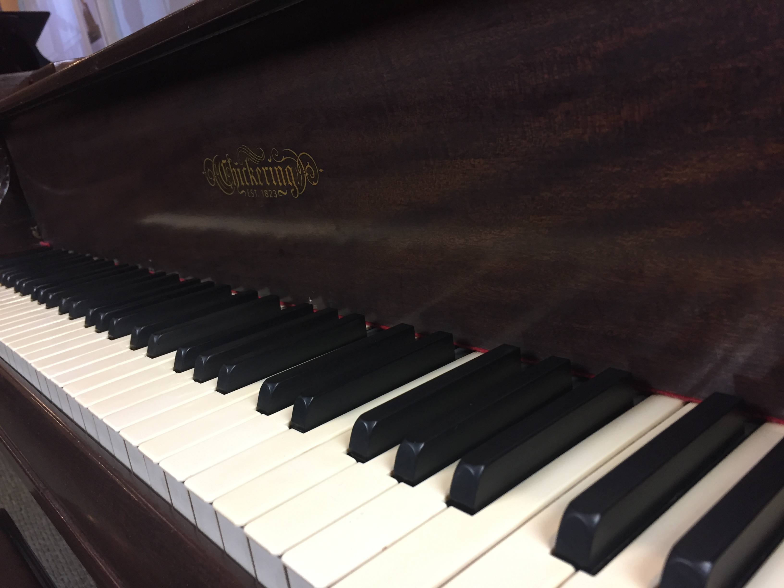 Used Grand Piano Chickering Brown Dark Walnut Wood Bonita Springs Naples Fort Myers