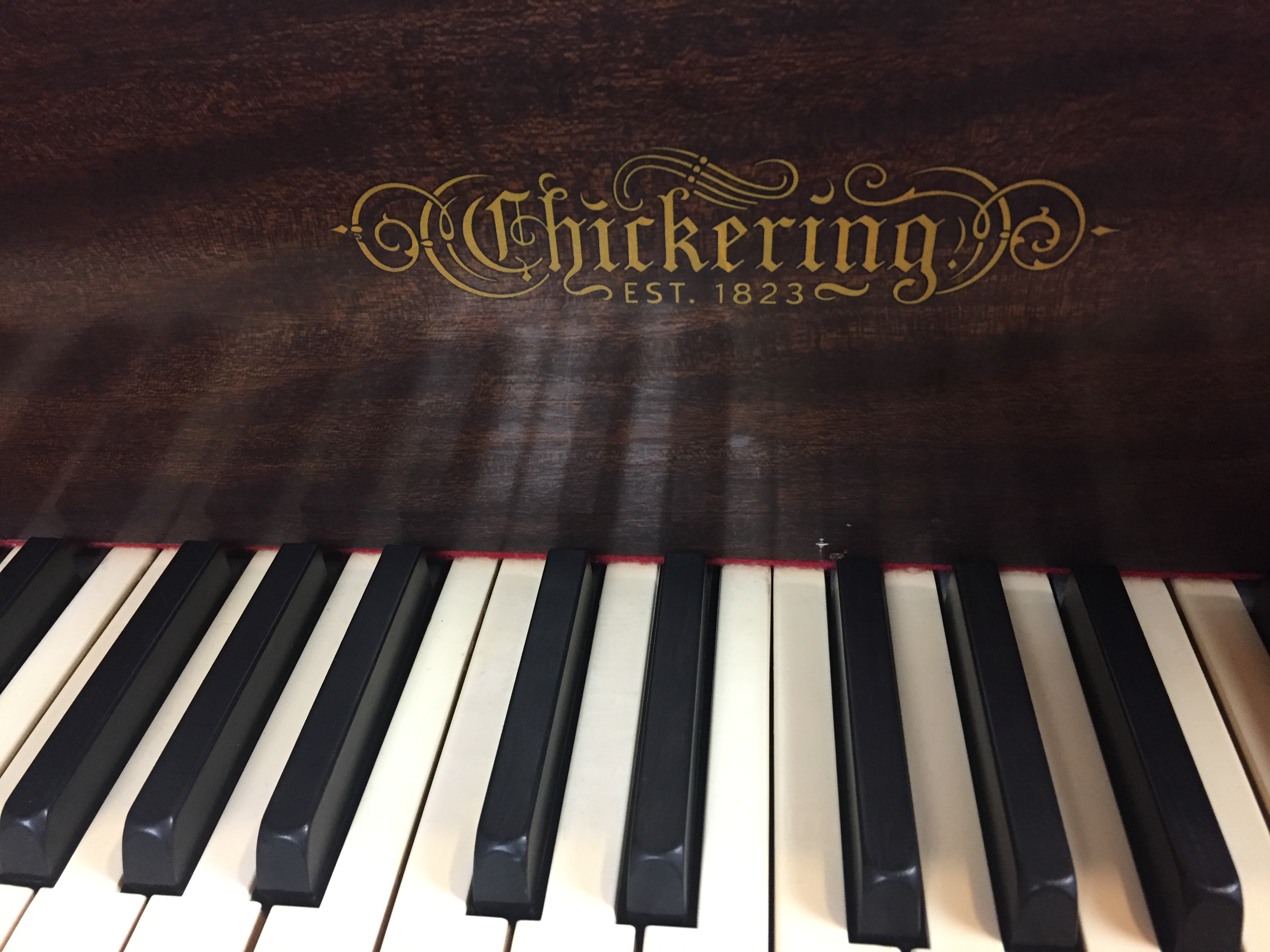 Used Grand Piano Chickering Brown Dark Walnut Wood Bonita Springs Naples Fort Myers